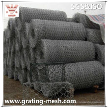 Malla galvanizada de Gabion / malla de acero Gabion / tejida con tamaños